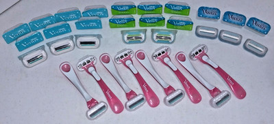 Gillette Venus HUGE LOT 24 Loose Blades + 8 Disposable Razors Extra Smooth/Women