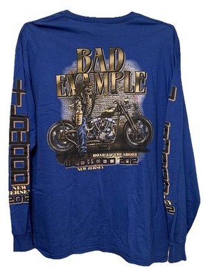 2012 Bad Example Roar To The Shore Wildwood NJ T-Shirt 2XL Harley Shovelhead