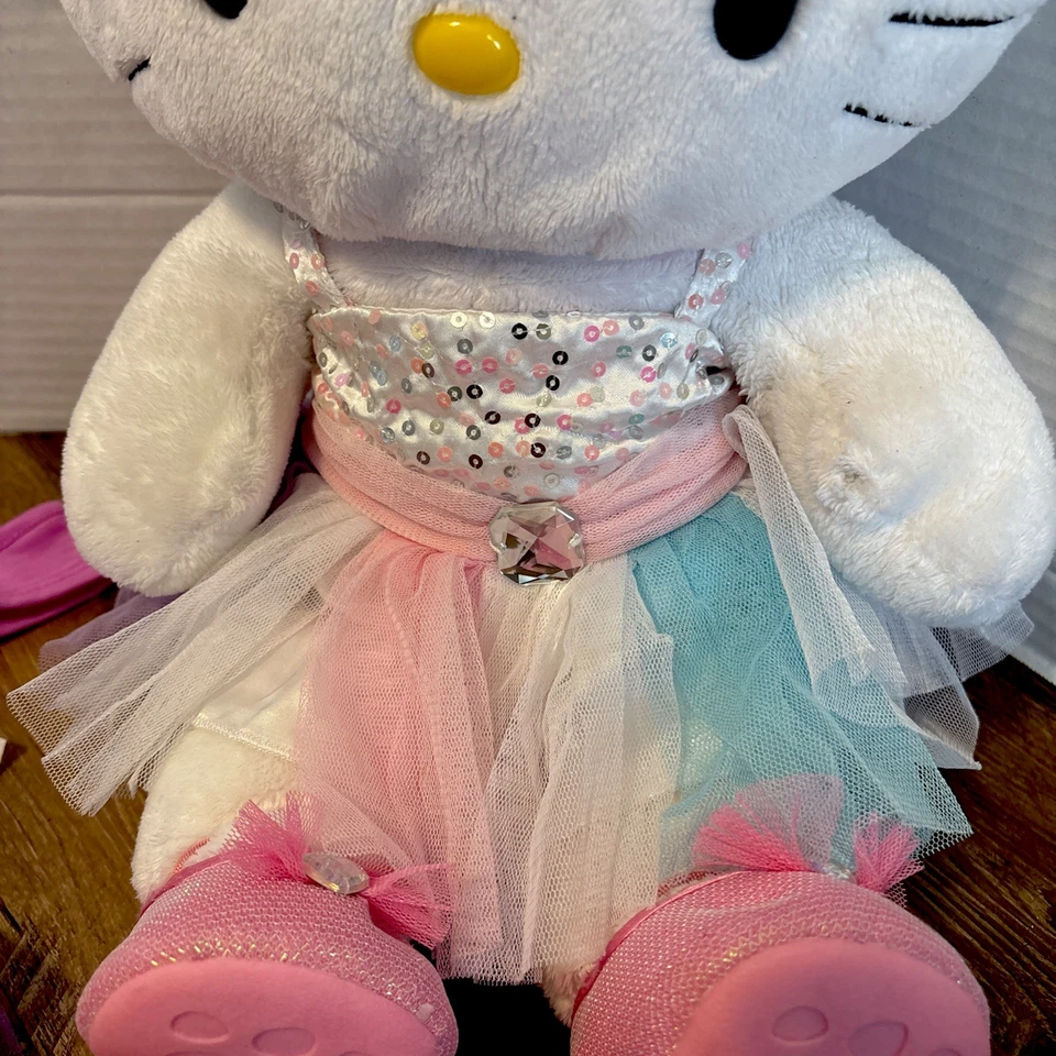 Build A Bear BABW Sanrio Hello Kitty White Plush with Pink Bow - Image 4 of 4