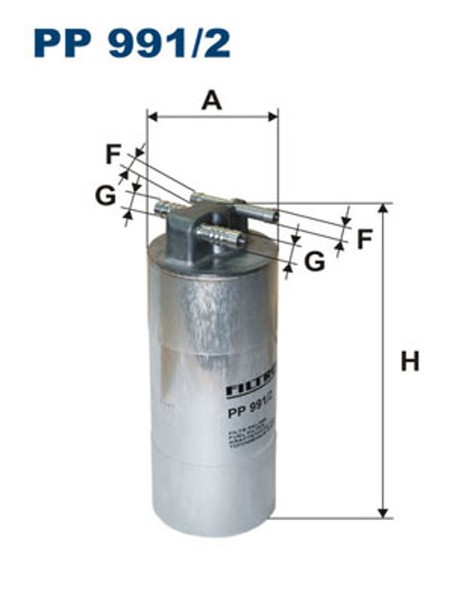 Kraftstofffilter Filtron Pp 991/2 Leitungsfilter FüR Audi A6 C6 4FH 4F2 4F5 Tdi-image
