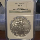 2013 1 oz American Silver Eagle  NGC MS69