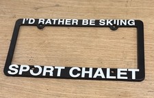 Vintage Sport Chalet Id Rather Be Skiing Plastic License Plate Frame 1990s Y2k Vintage Sport Chalet Id Rather Be Skiing Plastic License Plate Frame 1990s Y2k