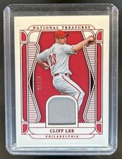 2025 Panini National Treasures Cliff Lee Material Jersey Red #/75 Phillies