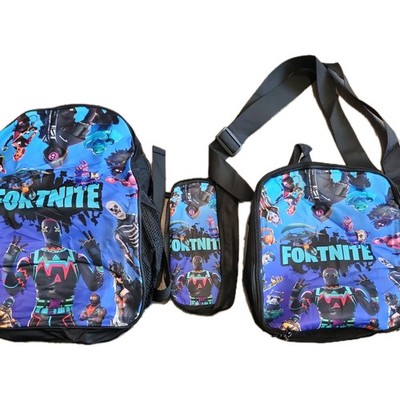 Fortnite Backpack  3 pcs Set Large Capacity Backpack, Pencil Bag & Lunch Bag New