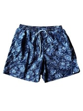 Abercrombie Fitch Navy Floral Print Swim Trunks Men s Medium NWOT Relaxed Fit