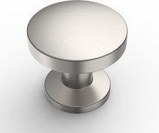 10 Pack Brushed Satin Nickel Cabinet Knobs 1.2 Inch 30Mm Single Hole Cabinet Ha