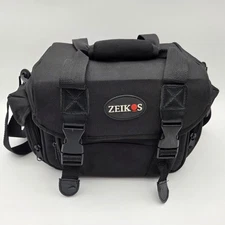 Zeikos Deluxe 8" Soft Case Black Nylon Clam top Camera / Gadget Bag