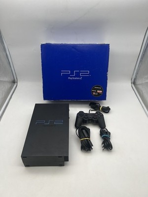 Sony PlayStation 2 -  PS2 Konsole Fat - schwarz - Controller + Alle Kabel - OVP