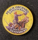 Colorized Kennedy JKF Half Dollar Civil War Peach Orchard Confederate Free Ship