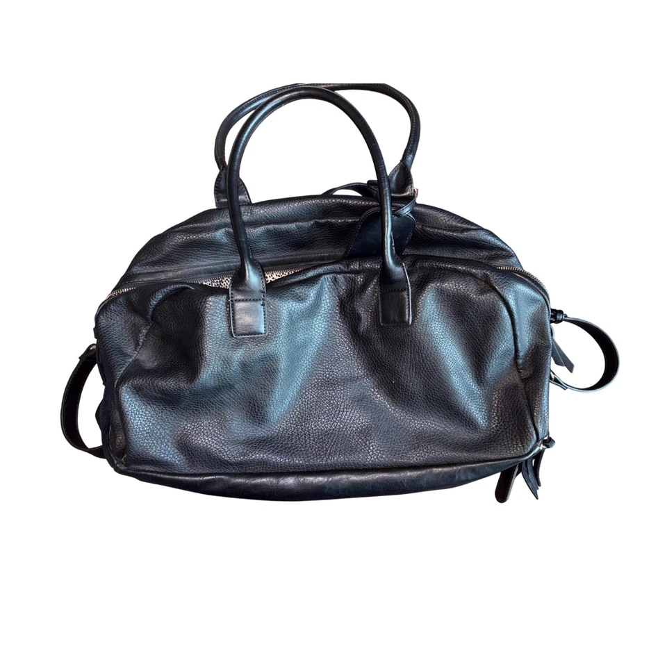 Bolso de Lona Sole Society Negro Guijarro Imitación Cuero Herrajes Tono Dorado Foto 2 de 4