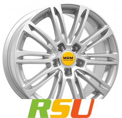4x MAM A4 silver painted 7.5x17'' ET35 LK5 112 ML 66.6 Alufelgen 17 Zoll