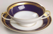 Rosenthal - Continental Eminence Cobalt Blue Cream Soup & Saucer 6613906