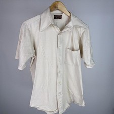 True vintage 1970s cotton button up shirt size medium / large