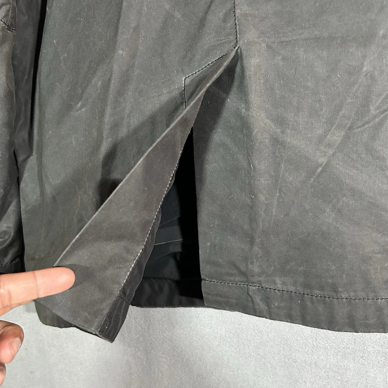 Vollebak Planet Earth Jacket Medium Black Waxed Cotton Beeswax Utility Coat - product detail image 19