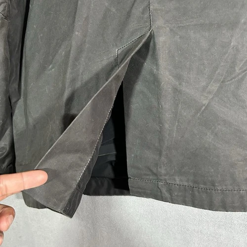 Vollebak Planet Earth Jacket Medium Black Waxed Cotton Beeswax Utility Coat image 19