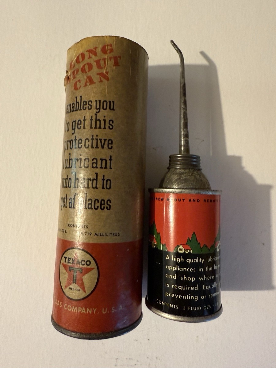 アメリカ ヴィンテージ ハンディオイラー オイル缶 TEXACOテキサコ Texaco Handy Oiler oil can THE TEXAS COMPANY Home Lubricant 3oz