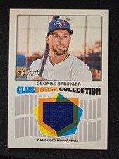 2026 Topps Heritage #CCR-GS George Springer Clubhouse Collection Relic Blue Jays