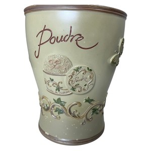 Romantic Chic 3D Hand Painted Bathroom Wastebasket 8x10 Vintage Style