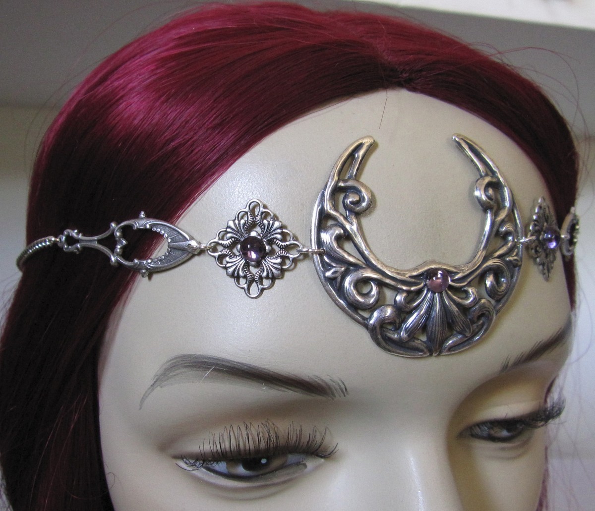 Spell & the Gypsy Dark Side of the Moon Head Crown Moon Headband Halloween Moon Headpiece Crown - Etsy main image 2