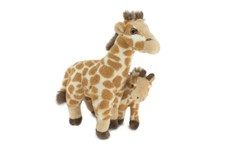Giraffe with Baby Plush Animal, Soft, Stuffed Toy, Mother, Gift, 10" RI64 B660