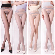 1D Ultra Sheer-to-toe Seamless Pantyhose Anti-Snag Mid-waist Stocking Tights