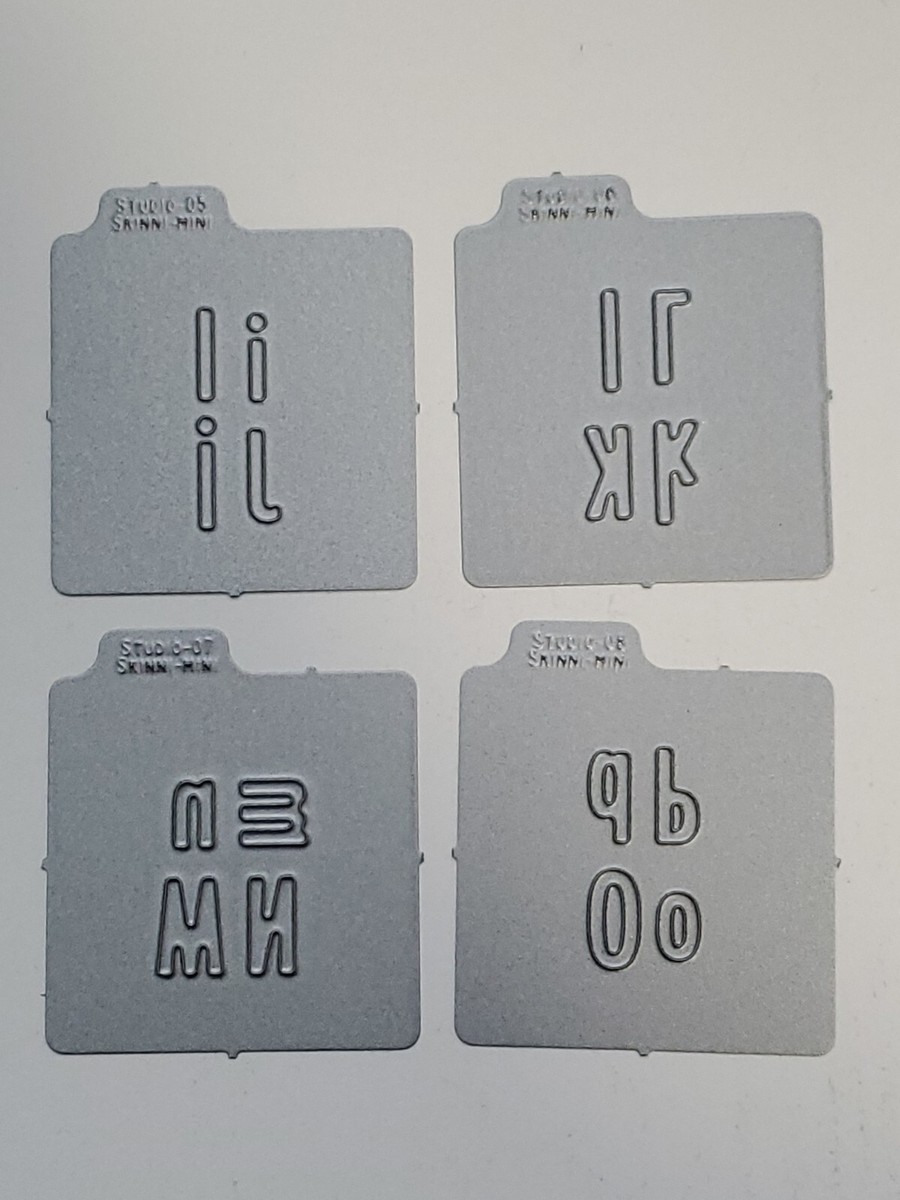 Quickutz STUDIO Skinni Mini Alphabet 2x2 Dies 1/2 inch Letters