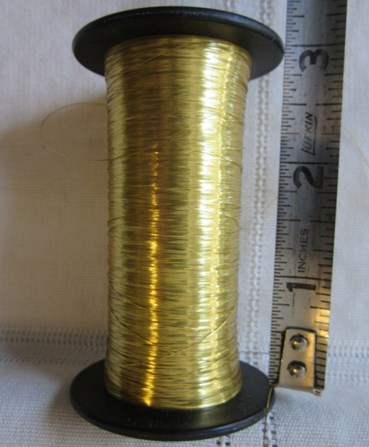 GOLD Metallics Fine Synthetic Embroidery Thread spool lot from Kreinik (M) - Picture 2 of 5