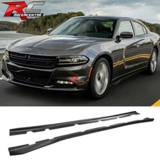 Fit 11-23 Dodge Charger Side Skirts Extension Rocker Panel Matte Black Pair - PP