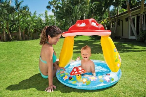 Intex Baby Pool Mushroom Baby Pool 102cm x 89cm 45 Liter 1-3 Jahre 57114NP - Bild 4 von 4