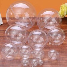 10 Pcs Home Decoration Christmas Clear Baubles Transparent Craft Fillable
