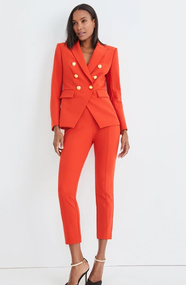 NWT VERONICA BEARD Sz 14 HONOLULU PANTS IN FLAME RED