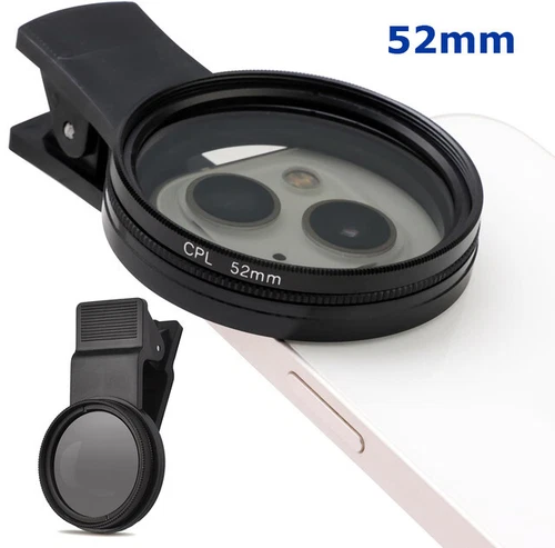 52mm CPL Phone Camera Lens for Most Smartphones Clip on Cellphone CPL Filter - Picture 2 of 11