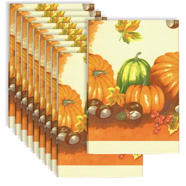 10 Stück Duni Mitteldecken 84x84cm Tischdecken Tischtuch stoffähnlich - Kürbis