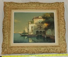 Bouvard Antoine or Noel Original OIL PAINTING on CANVAS  Venice Architecture Art