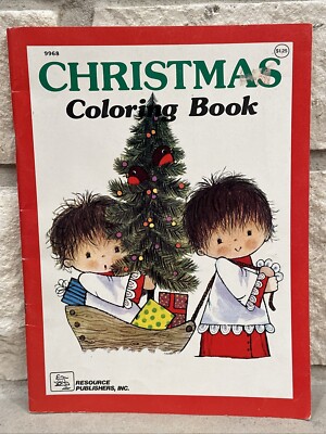 N) Vintage Coloring Book Christmas Resource Publishers 1964 (1 Page Colored)