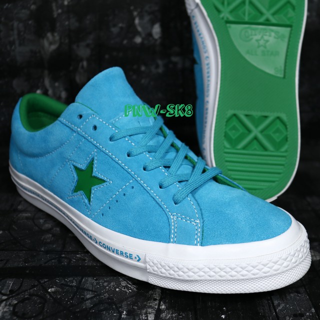converse one star suede green