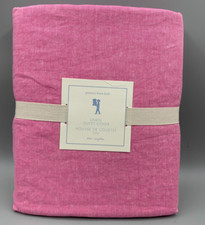Pottery Barn Kids Girls Linen Cotton Blend Duvet Cover Pink Twin N4