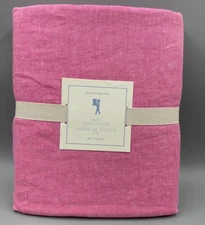 Pottery Barn Kids Girls Linen Cotton Blend Duvet Cover Pink Twin #N4
