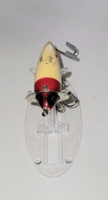 Vintage Heddon 210 Surface Wood Lure in Red & White NO BOX