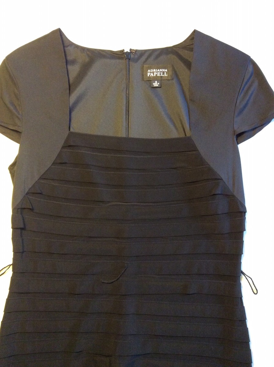 adrianna papell black shutter pleat dress Adrianna Papell Chiffon Overlay Shutter Pleat Sheath Dress, $158 |  Nordstrom