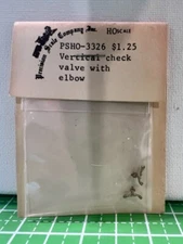 Precision Scale HO #3326 Check Valve w/Elbow, Vertical, Nathan Style (Brass) NOS