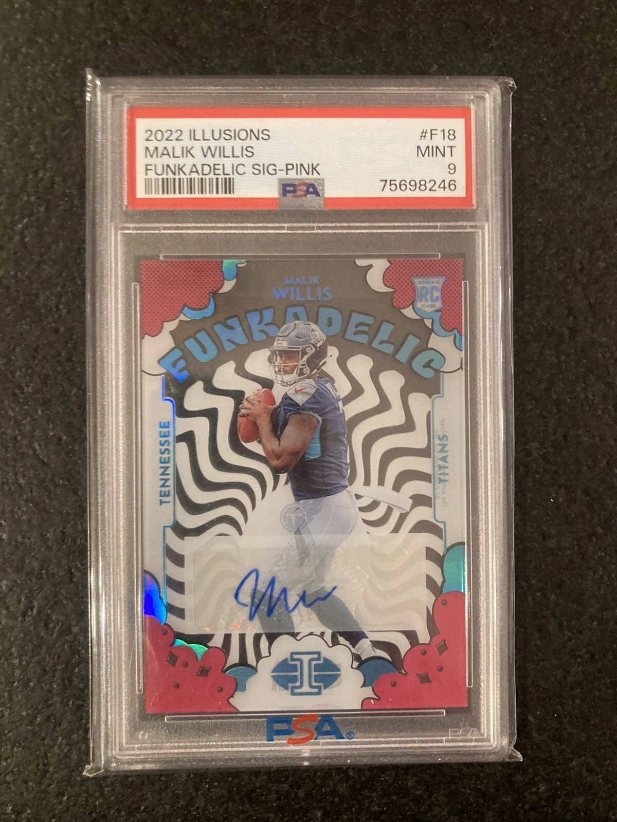 Malik Willis Panini Illusions Funkadelic Signatures #F18 Pink