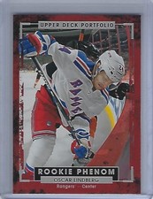 2015-16 Upper Deck Portfolio #220 Oscar Lindberg Rookie Card 