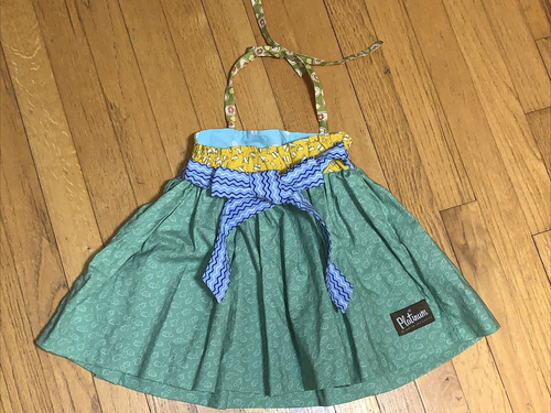 Matilda Jane Platinum Tiger lion Monkey Seal Giraffe Apron Halter Top Size 6 - Picture 3 of 5