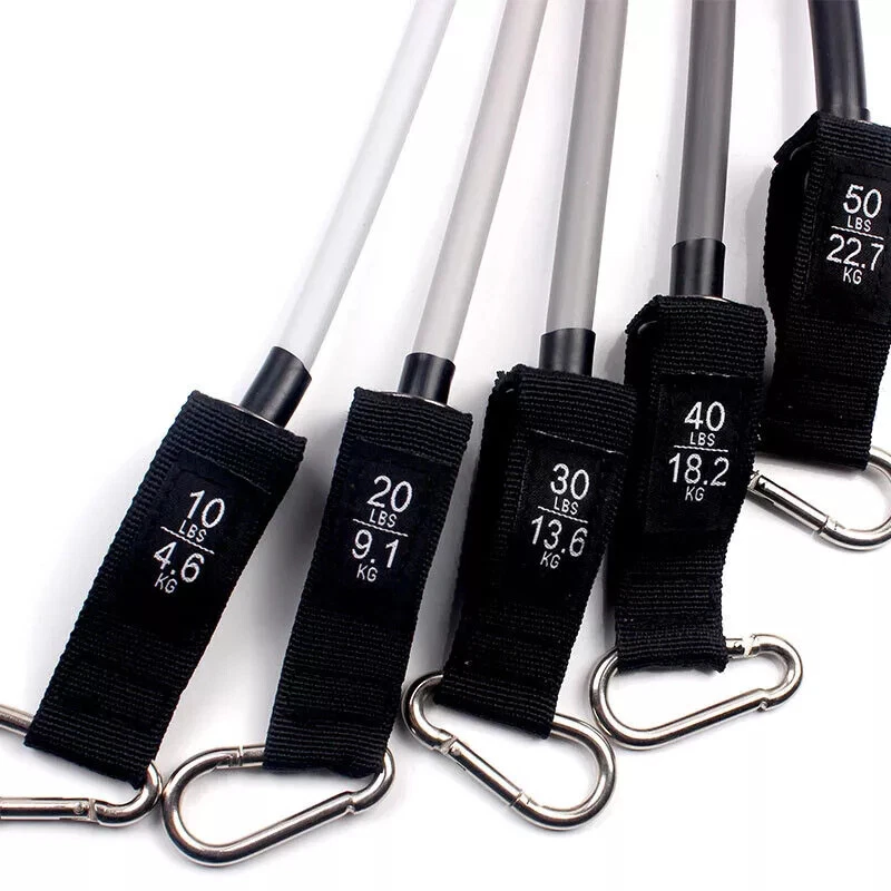 Juego de 11 bandas de resistencia para yoga pilates abdominales entrenamiento ejercicio tubos bandas Foto 3 de 4