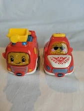 VTech Go Go Smart  Lot Of 2 firetruck Race car