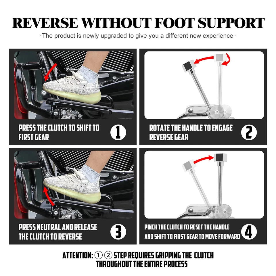 Caja de cambios de embrague de marcha inversa cromada para Harley Touring Road Street Glide 14-2020 Foto 4 de 4