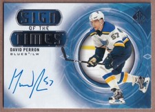 2020-21 SP Authentic Sign of the Times #DP David Perron AUTO - St. Louis Blues