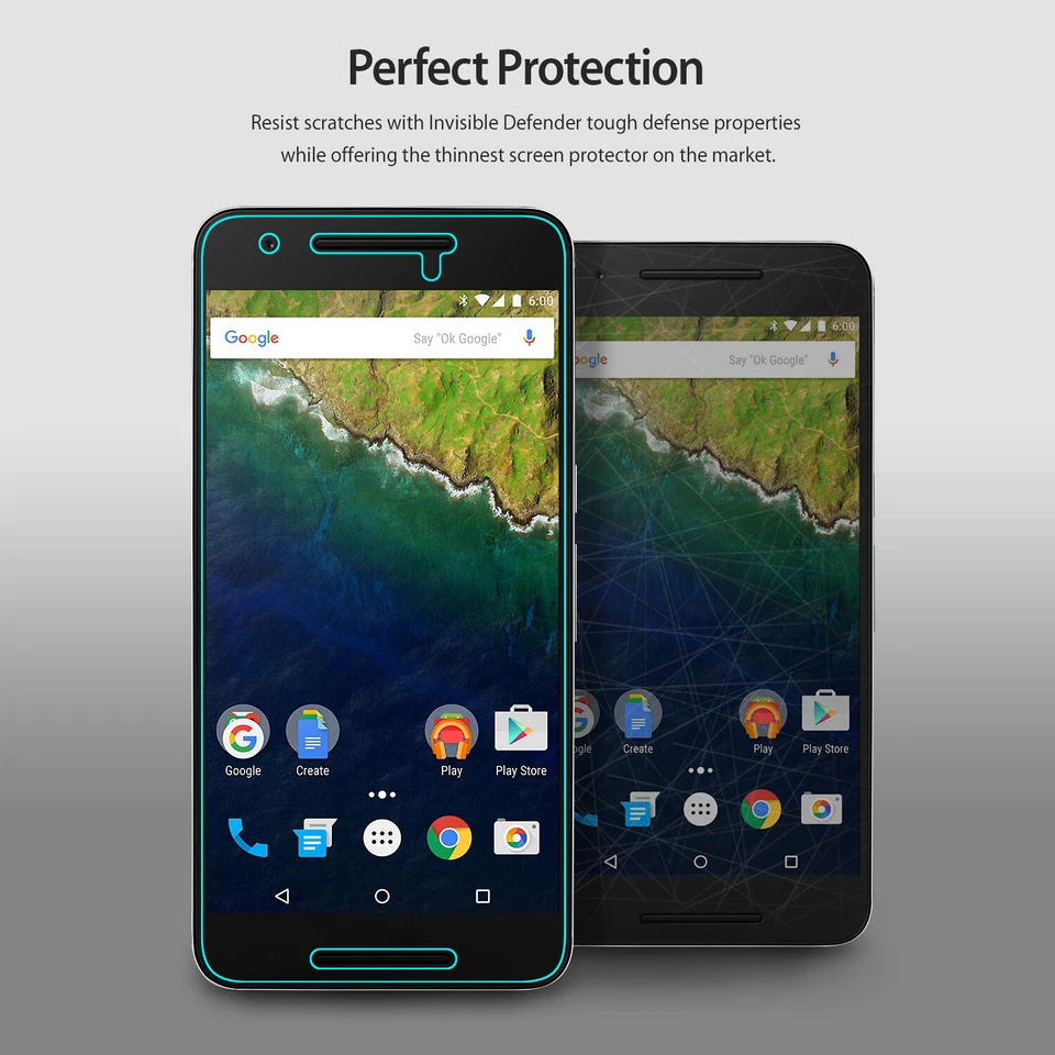 Google Nexus 6P Screen Protector | Ringke Anti-Scratch Invisible [Film] 4 PK - Image 3 of 4