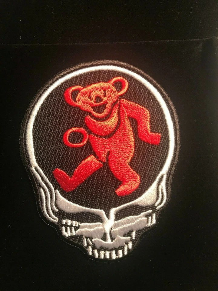GRATEFUL DEAD EMBROIDERED PATCH JERRY GARCIA THE DEAD DANCING BEAR STEALIE